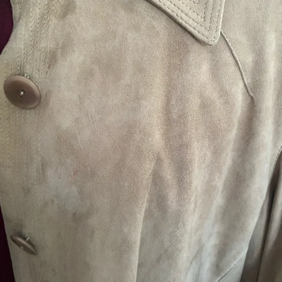 Faconnable suede toupe color over coat